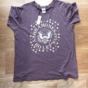 NWT Mauve Ramones Anthropologie Graphic Tee